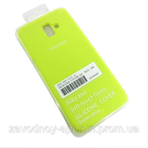 Samsung J6 Plus J610 Чохол силіконовий Silicone Cover (жовтий) Одеса - фото 3
