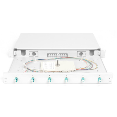 Патч-панель 1U 19&quot;, 6xLC duplex, incl, Splice Cass, OM3 Color Pigtails, Adapter Digitus (DN-96330/3) Вінниця - фото 7