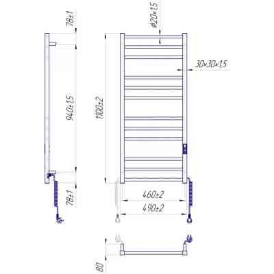 Полотенцесушитель MARIO Преміум Класік-I (2.2.1610.03.P) Винница