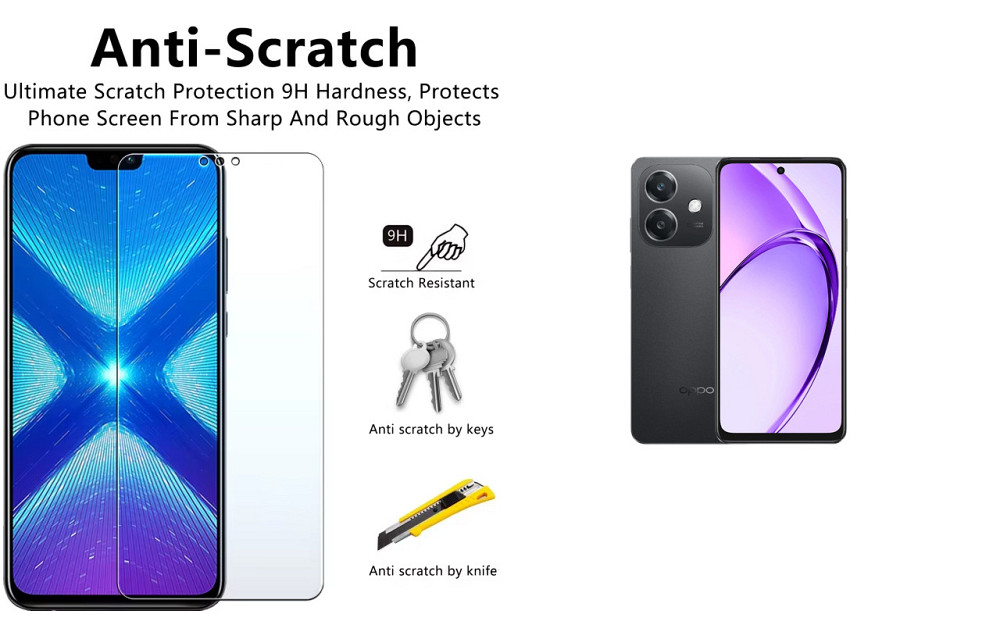 Защитное стекло NeoGlass для OPPO A3 4G, OPPO A3x 4G – ультрапрозрачное и устойчивое Киев - изображение 1