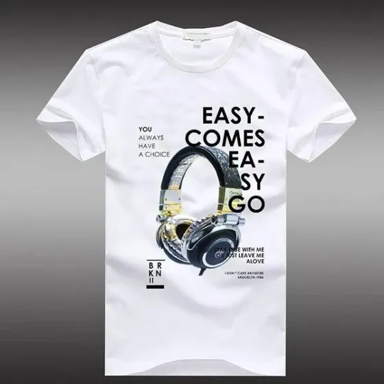 Футболка мужская с принтом  48 Белая 2664093763 Днепр