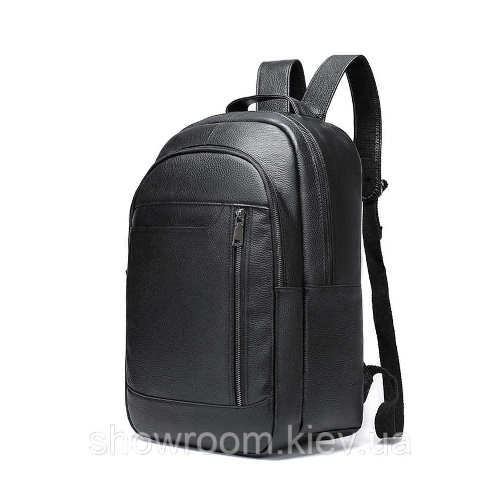 Чорний чоловічий шкіряний рюкзак Leather Collection (9921) Київ - фото 3