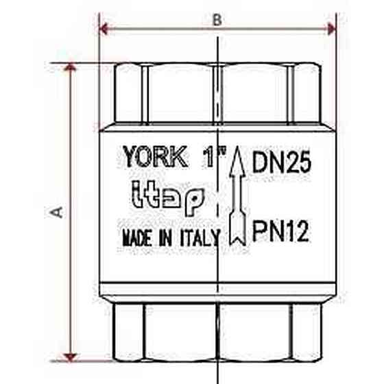 Клапан зворотнього ходу води ITAP     1/2″ YORK 103 Киев