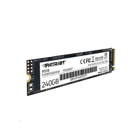 SSD M.2 Patriot P310 240GB NVMe 2280 PCIe 3.0 3D TLC Киев