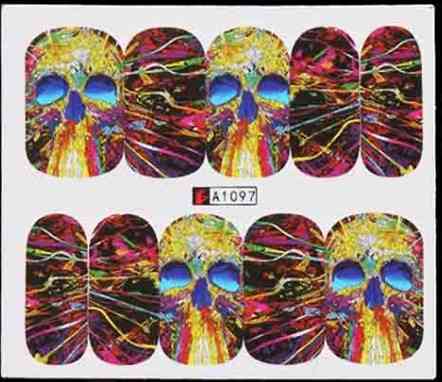 Наклейки Хэллоуин для ногтей 5 на 6 см разноцветный Киев