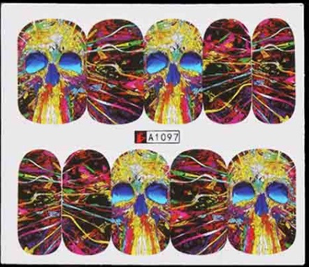 Наклейки Хэллоуин для ногтей 5 на 6 см разноцветный Киев - изображение 1