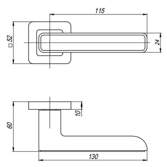 Ручка раздельная Punto (Пунто) MARS SN/WN-19 Матовый никель/белый Киев