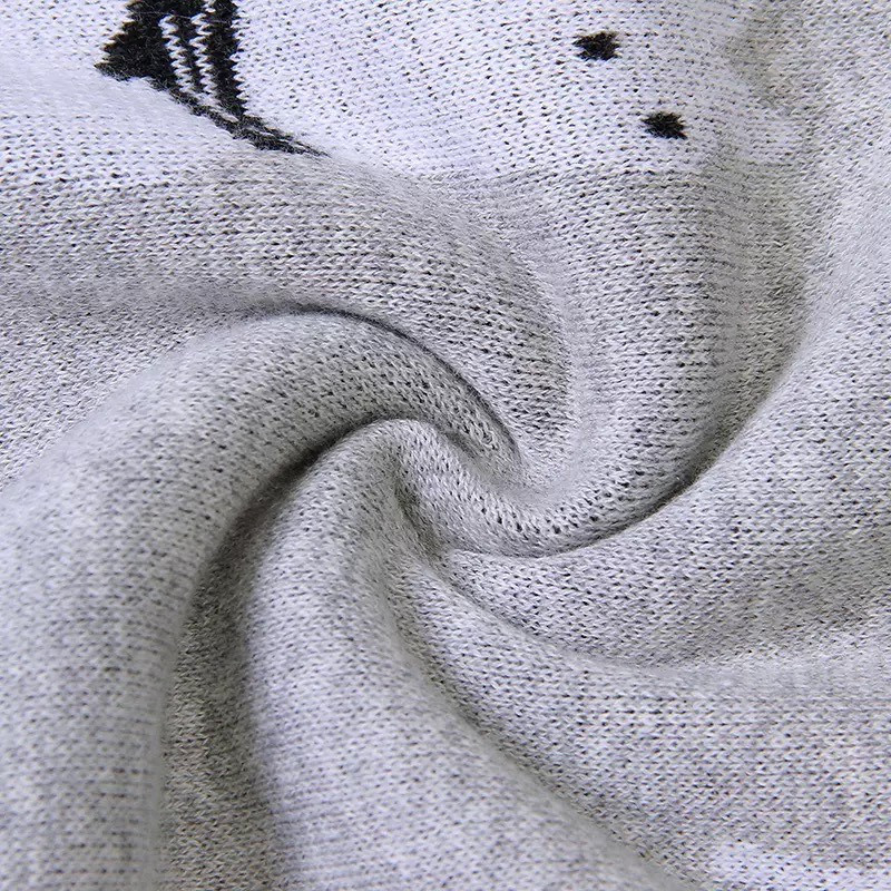 Плед Детский Lovely Svi Хлопок 80х100 см Вязаный Серый Лама Киев - изображение 2