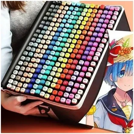 Набір двосторонніх маркерів, Sketch Marker для творчості, 204 кольори, в сумці Одеса - фото 5