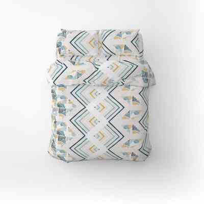 Постільна білизна Home Line Захопленість бежевий-бірюзовий, бязь, полуторний (181394) Вінниця