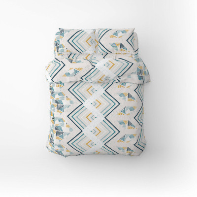 Постільна білизна Home Line Захопленість бежевий-бірюзовий, бязь, полуторний (181394) Вінниця - фото 1