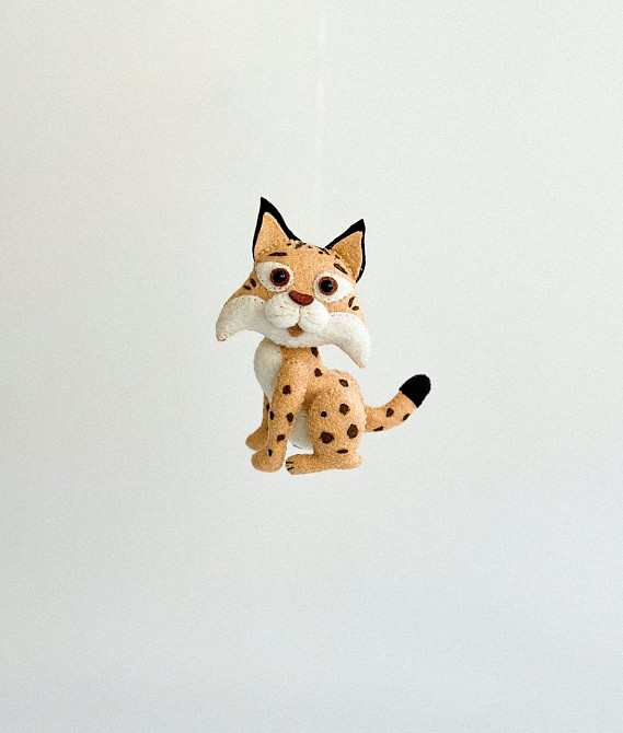 М’яка фетрова іграшка рись ручної роботи – безпечна розвиваюча іграшка Київ - фото 3