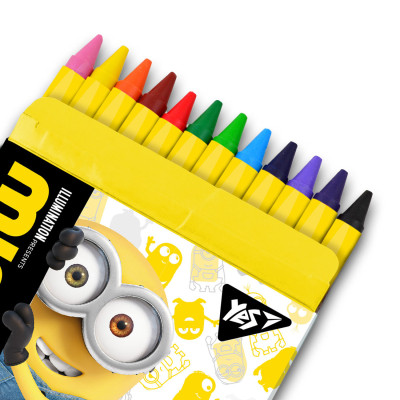 Олівці кольорові Yes Minions воскові 12 шт (590140) Вінниця - фото 3