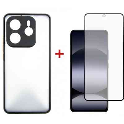 Чохол до мобільного телефона Dengos Kit Xiaomi Redmi Note 14 case Matte + glass (Black) (DG-KM-127) Вінниця