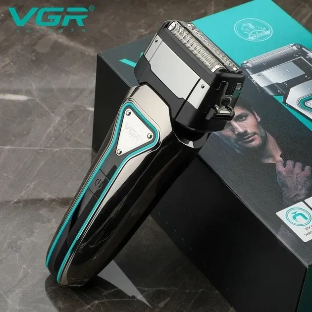 Шейвер VGR V-333 электробритва аккумуляторная IPX6, LED дисплей, триммер, влажное и сухое бритье Одесса - изображение 15