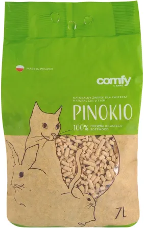 Гігієнічний наповнювач Comfy Pinokio для котів, 7 л (деревинний) Вінниця