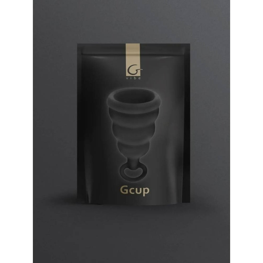 Менструальна чаша Gcup Gvibe, S, чорна, 6 х 3.5 см Sex Aura Київ - фото 10