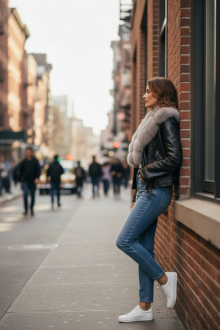 Куртка косуха женская с натуральным мехом песца под Соболь р 54 Харьков - изображение 11