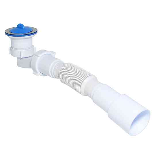 Сифон Waterstal  SE 3860 для душ. піддона 1 1/2″ низький з гофрою 32х32/40/50 Тернопіль