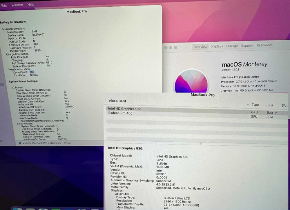 Ноутбук: Apple MacBook Pro 15.4" (2016) Space Gray i7- 6820HQ/16Gb. SSD512Gb. Київ - фото 4