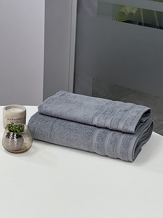 Комплект полотенец Ideal Textile Косичка 2 шт (50х100 см 100х150 см) (56860755) Сірий Черновцы - изображение 1