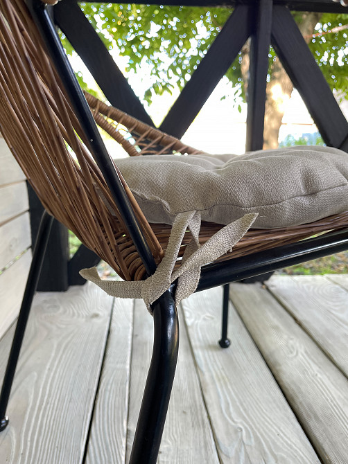 Подушка для стільців (38x38х5 см) кругла Decorator Мальмо колір бежевий 84-041 Київ - фото 8