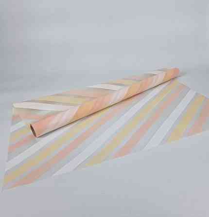 Рулон 10 м тонований матовий з рис. "Косі смужки" (7) плівка для квітів (h660) No 1 БІЖОВИЙ (1 шт.) Харків