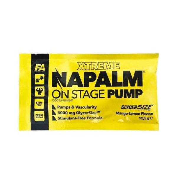 Передтренувальний комплекс Fitness Authority Napalm On Stage Pump 12.5g (Mango lemon) Луцьк - фото 1