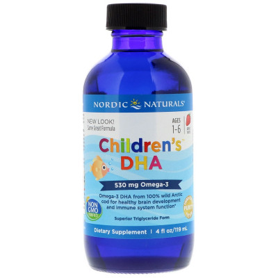 Жирні кислоти Nordic Naturals Риб'ячий жир (ДГК) для Дітей, зі Смаком Полуниці, Children's (NOR-56780) Вінниця - фото 1