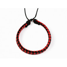 Черно-красный кожаный браслет Киев - изображение 1