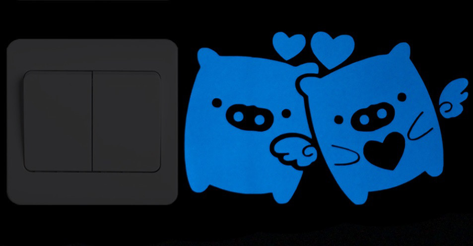 Світяться наклейки на вимикач 10*15см Київ - фото 1