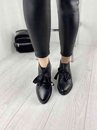 Черевики жіночі VALIENTE чорні натуральна шкіра 36р. (3245) Коломыя