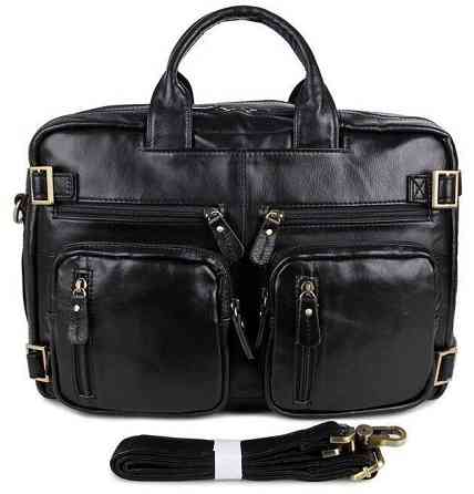 Сумка чоловіча трансформер Чорна (Vintage) Київ