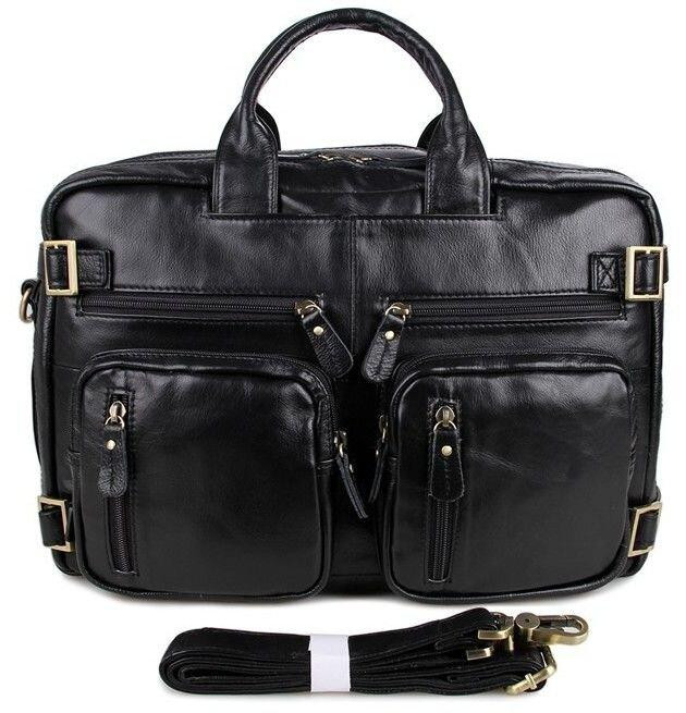 Сумка чоловіча трансформер Чорна (Vintage) Київ - фото 6