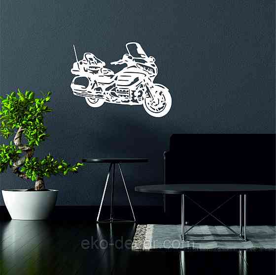 Декоративное настенное Панно «Мотоцыкл» Декор на стену 110*81 см, Белый Киев