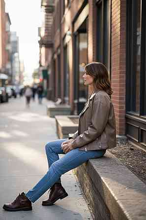 Косуха коричнева жіноча весна/осінь Коричневий S Харків