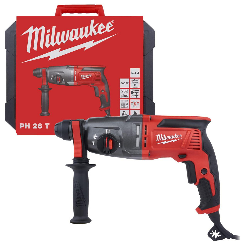 Перфоратор 3-режимный SDS-PLUS PH 26 T Энергия удара 2.4Дж MILWAUKEE 4933464580 (+глубиномер, боковая ручка, HD Одесса - изображение 20