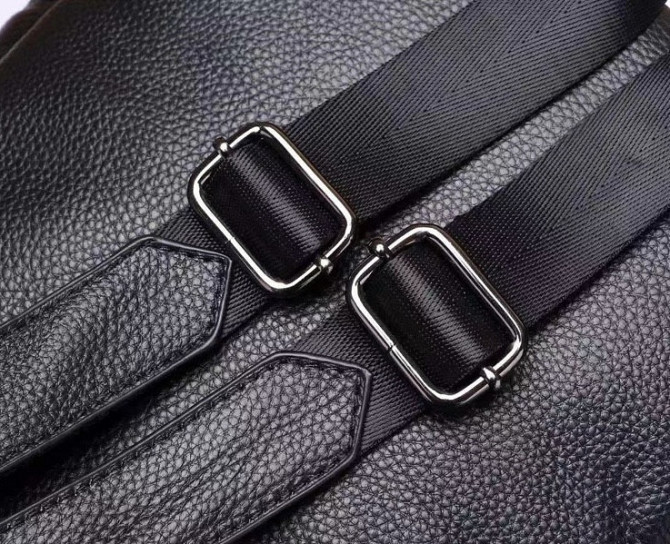 Кожаный классический женский рюкзак черный 94083 Киев - изображение 7