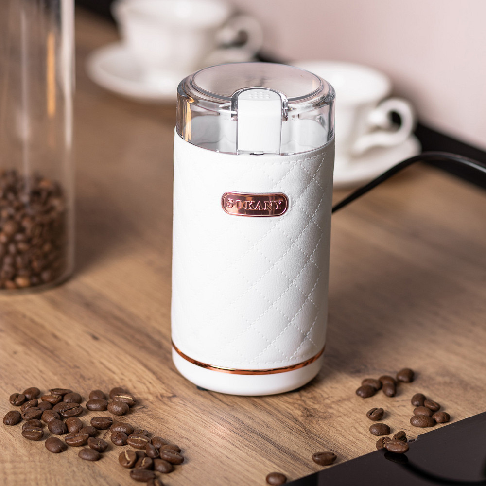 Кофемолка электрическая Sokany 150 Вт Белая Lugi SK-3027W Киев - изображение 9