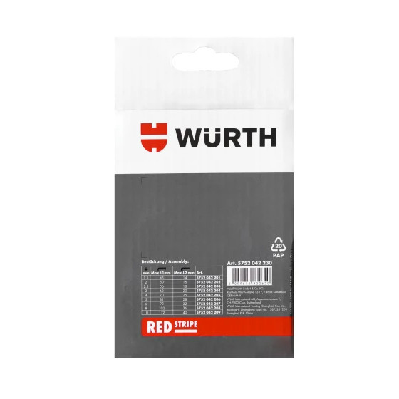 Набір ключів Wurth Г-подібних Torx TX9-40 Red Stripe 8шт Львів - фото 3