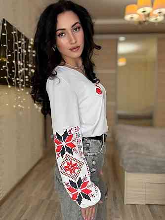 Женская праздничная блуза с цветами турецкий софт Белый 3, 50/52 Одесса