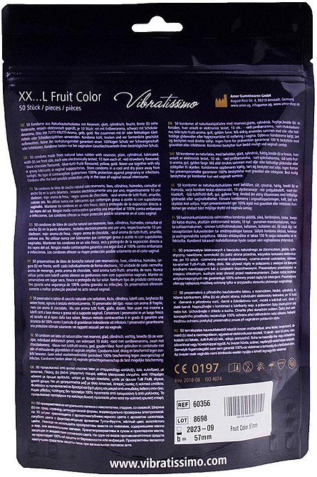 Презервативи - Vibratissimo XX ... L Fruit Color, 57 мм, 50 шт. Sex Aura Київ - фото 2