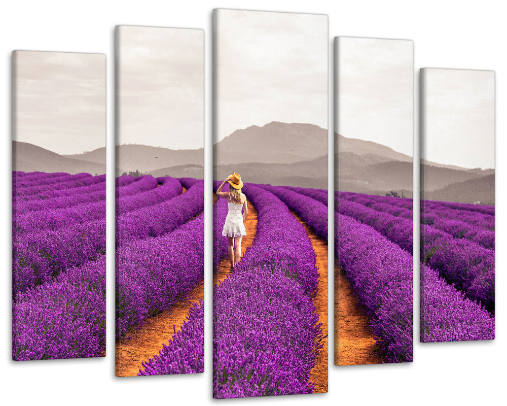 Модульна картина у вітальню / спальню Лавандове поле Art-399_5 ( 80х118см ) Київ - фото 1