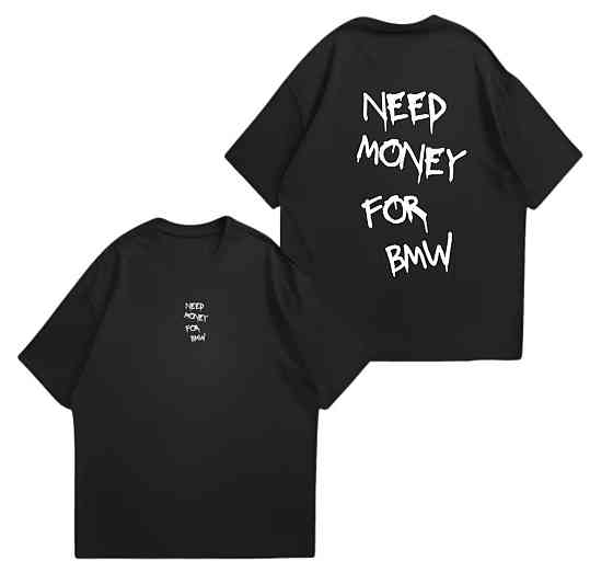 Футболка с принтом «Need Money for BMW» Хаки, S Черновцы