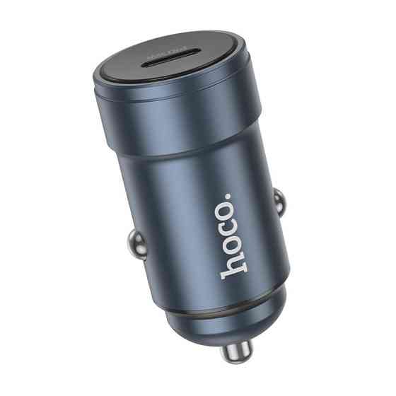 Автомобільний зарядний пристрій HOCO Z57 Glorious single-port PD30W car charger Metal Gray Одеса