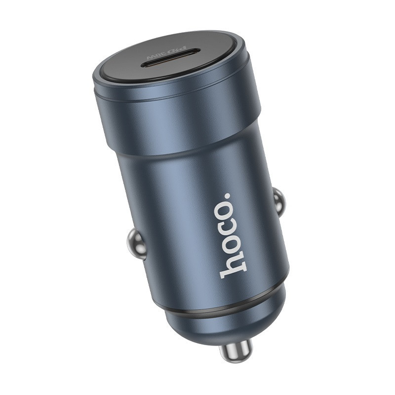Автомобільний зарядний пристрій HOCO Z57 Glorious single-port PD30W car charger Metal Gray Одеса - фото 4