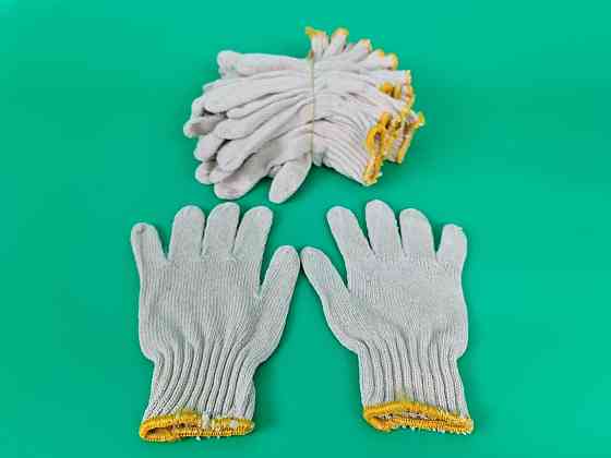 Господарські рукавички щільні Х/Б білі Китай (10 пар) Харків