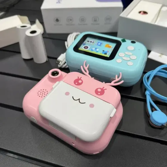 HOPESTAR Розовый Детский фотоаппарат C11 с экраном моментальной печати фото "Рожки" Коломия