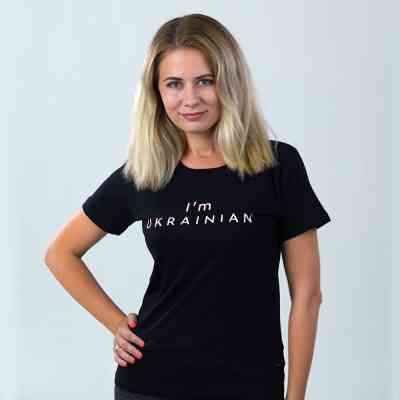 Футболка Sol's Imperial Women 190 I'am Ukrainian чорний L (11502309/138L) Вінниця