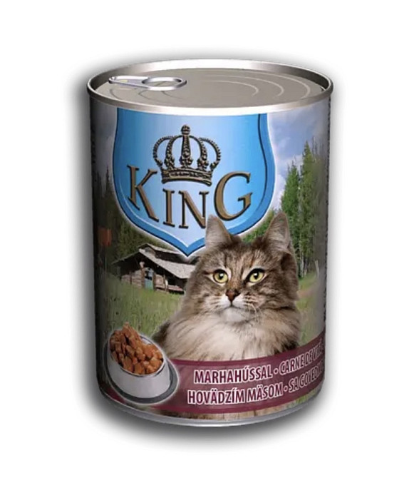 Корм King cat вологий зі смаком яловичини 415г Виноградів - фото 1